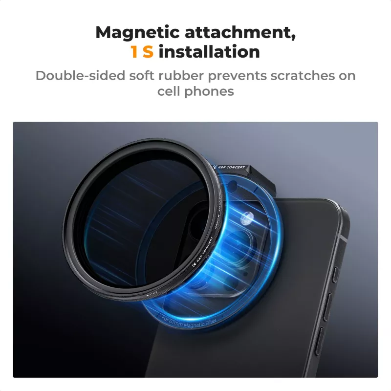 K&F Concept Clip Filtro Magnetico per Smartphone 67mm Nero KF01.2675