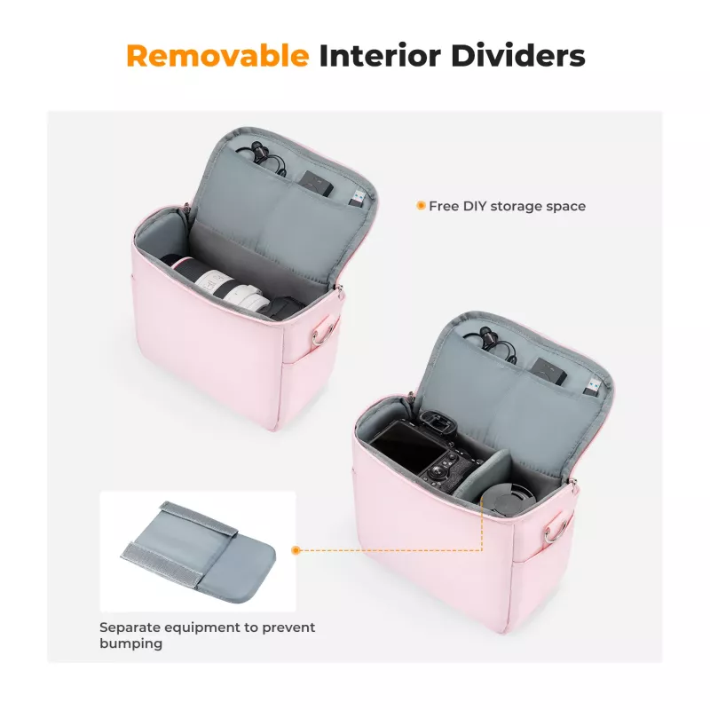 K&F Concept Borsa Fotografica Tracolla per DSLR Drone Gimbal, viola, KF13.179V7