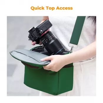K&F Concept KF13.179V8 Borsa Fotografica a Tracolla verde - DSLR/Mirrorless/Drone/Gimbal