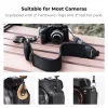 KF Tracolla in neoprene per collo e spalla per fotocamere DSLR e mirrorless (Canon, Nikon, Sony) - nera