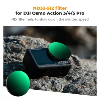 Filtro ND variabile KF Concept Nano-X ND32-512 grigio per DJI Osmo Action 3/4/5 Pro