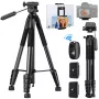 Treppiede compatto per fotocamera K&F Concept per DSLR e smartphone nero