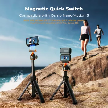 Mini treppiede selfie stick 65 cm testa 360° per DJI Osmo Nano / Action 6 / Kf09.181