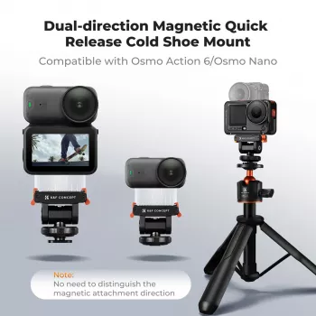 Supporto magnetico a sgancio rapido per DJI Osmo Action 6 / Nano / filettatura 1/4