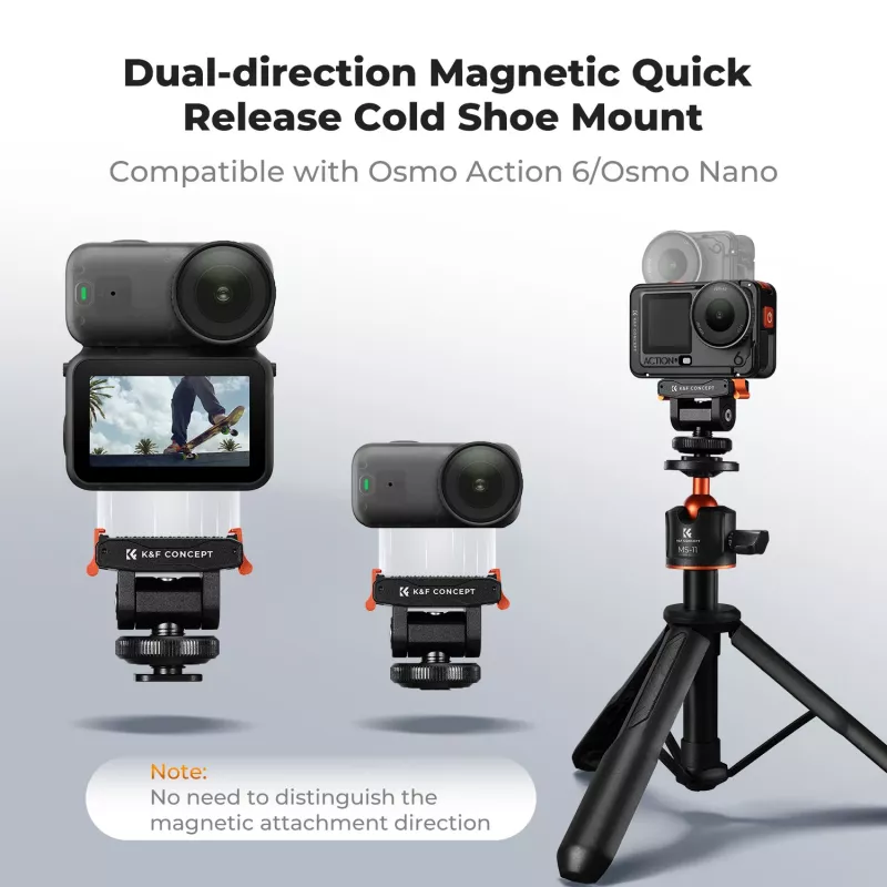 Supporto magnetico a sgancio rapido per DJI Osmo Action 6 / Nano / filettatura 1/4