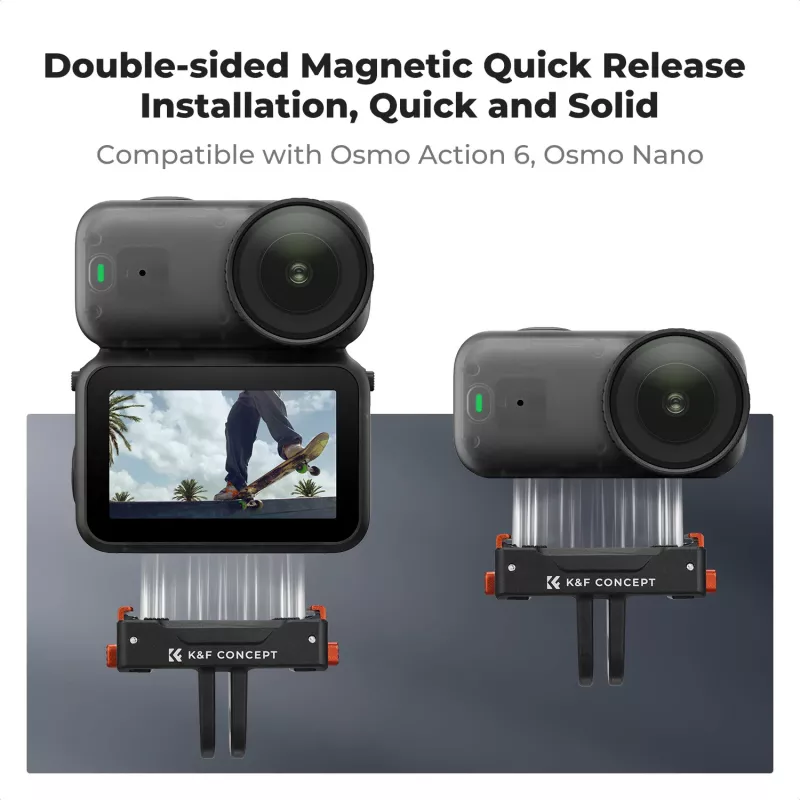 Supporto magnetico a sgancio rapido con magnete per DJI Osmo Action 6 / Nano / montaggio GoPro KF12.0030