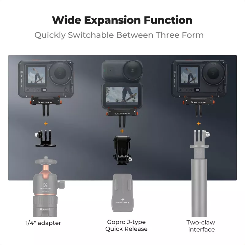 Supporto magnetico a sgancio rapido con magnete per DJI Osmo Action 6 / Nano / montaggio GoPro KF12.0030