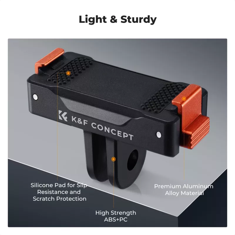 KF Confezione da 2 supporti magnetici a sgancio rapido per DJI Osmo Action 6 / Nano, GoPro e 1/4 di pollice (KF12.0029)