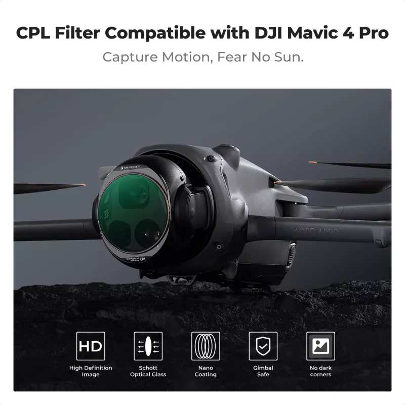 K&F Concept Nano-X 8K HD filtro CPL per DJI Mavic 4 Pro (KF01.2071V1)