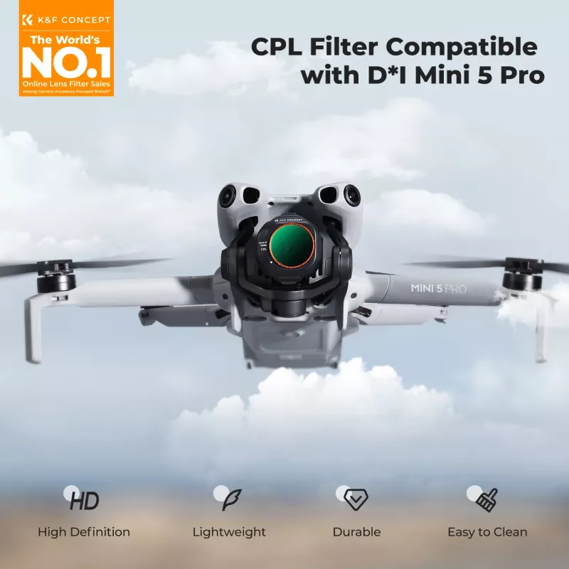 K&F Concept filtro polarizzatore circolare CPL per drone DJI Mini 5 Pro (KF02.0002)