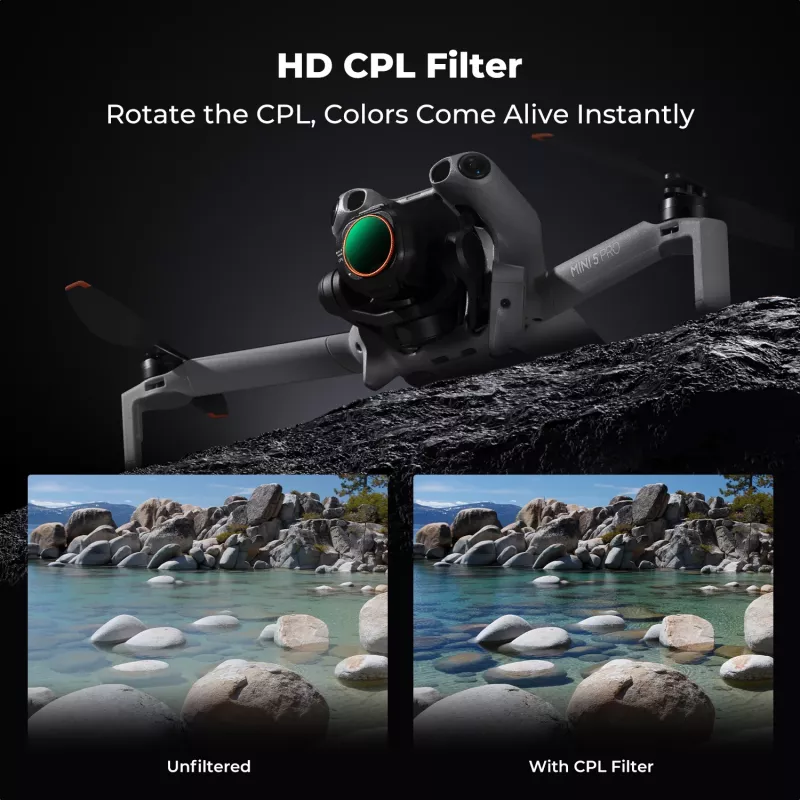 K&F Concept filtro polarizzatore circolare CPL per drone DJI Mini 5 Pro (KF02.0002)