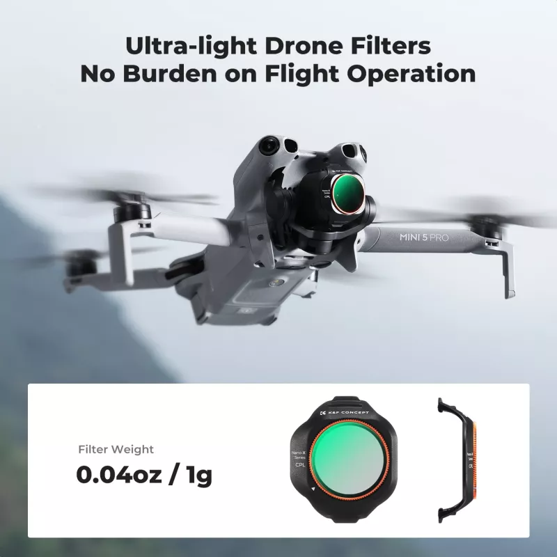 K&F Concept filtro polarizzatore circolare CPL per drone DJI Mini 5 Pro (KF02.0002)