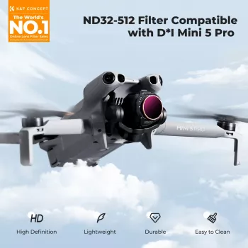 KF filtro ND variabile ND32-ND512 per drone DJI Mini 5 Pro, vetro AGC, KF02.0004