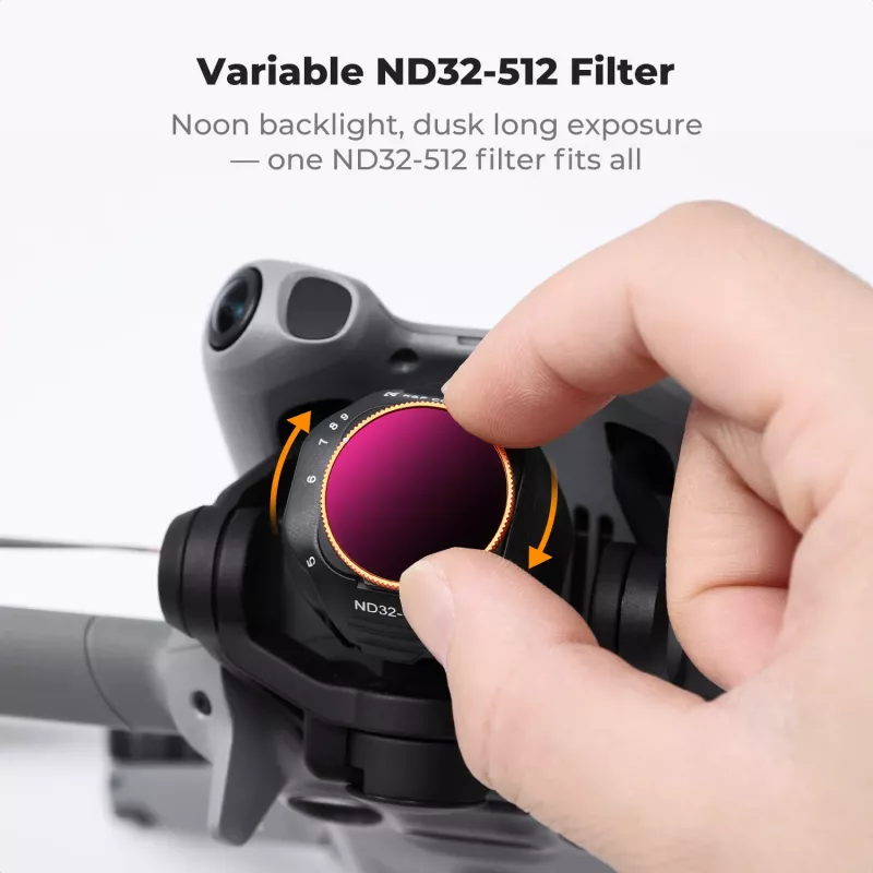 KF filtro ND variabile ND32-ND512 per drone DJI Mini 5 Pro, vetro AGC, KF02.0004