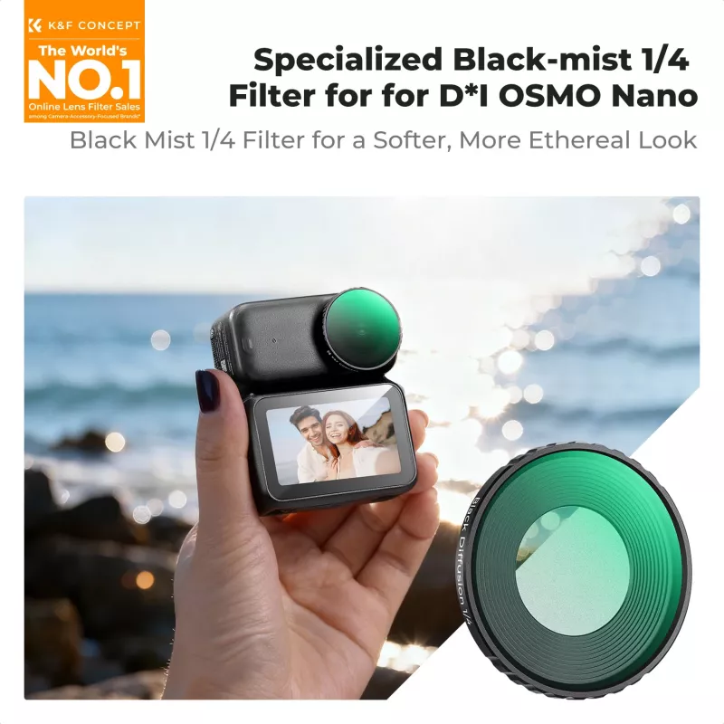 K&F Concept Nano-X filtro Black Diffusion 1/4 per DJI Osmo Nano con custodia