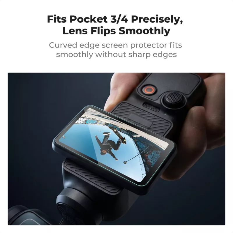 KF confezione da 2 pellicole protettive per display in vetro temperato HD 9H per DJI Osmo Pocket 3 / Pocket 4