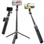 K&F Concept X97-C Selfie Stick Treppiede 180 cm con supporto magnetico MagSafe e telecomando Bluetooth (nero)