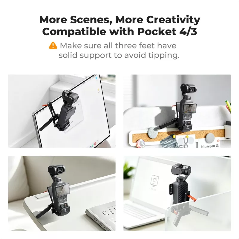 KF KF20.0022 Custodia magnetica e supporto per treppiede per DJI Osmo Pocket 3 / 4