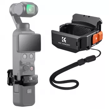 KF Mount Adapter Cornice protettiva per DJI Osmo Pocket 3 / 4 con supporto GoPro e filettatura treppiede da 1/4 di pollice - nero