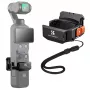 KF Mount Adapter Cornice protettiva per DJI Osmo Pocket 3 / 4 con supporto GoPro e filettatura treppiede da 1/4 di pollice - nero