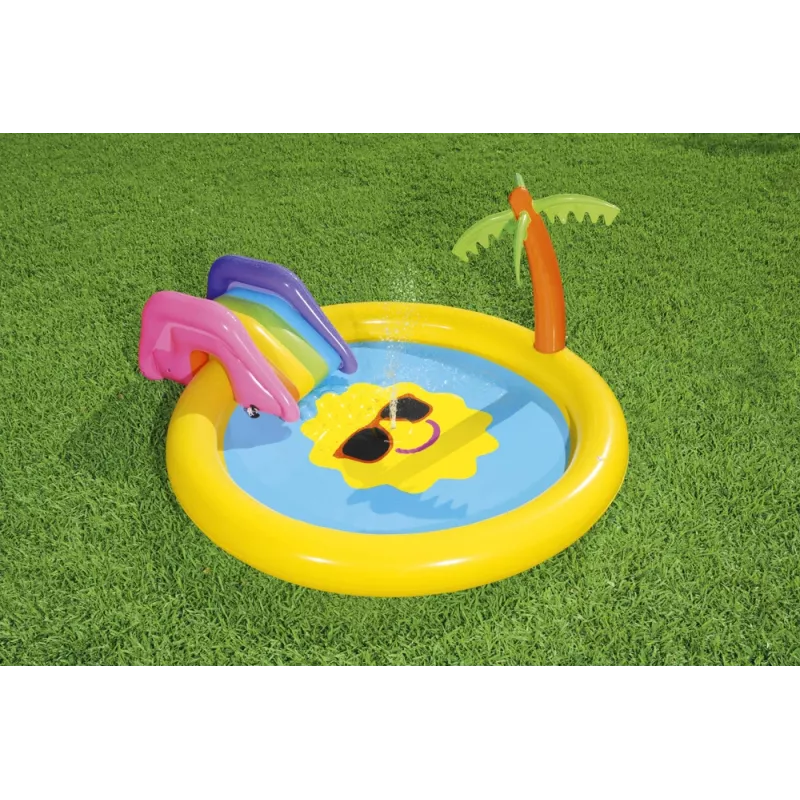 Bestway Playground Island 237 x 201 x 104 cm centro giochi acquatico gonfiabile con scivolo e giochi