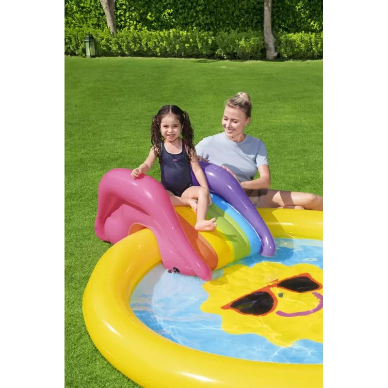 Bestway Playground Island 237 x 201 x 104 cm centro giochi acquatico gonfiabile con scivolo e giochi