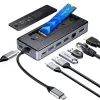 ORICO OM28PR-G2 Docking station USB-C con alloggiamento SSD M.2, 1x USB-A 3.2, 1x USB-C 3.2, 2x USB-A 2.0, 1x HDMI, 1x Ethernet - Nero