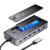 ORICO OM28PR-G2 Docking station USB-C con alloggiamento SSD M.2, 1x USB-A 3.2, 1x USB-C 3.2, 2x USB-A 2.0, 1x HDMI, 1x Ethernet - Nero