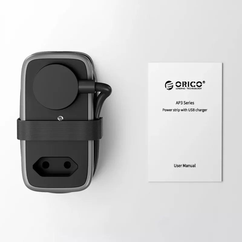 ORICO APP 15.5W ciabatta multipresa 5-in-1 con 2x AC, 2x USB-A, 1x USB-C - nero