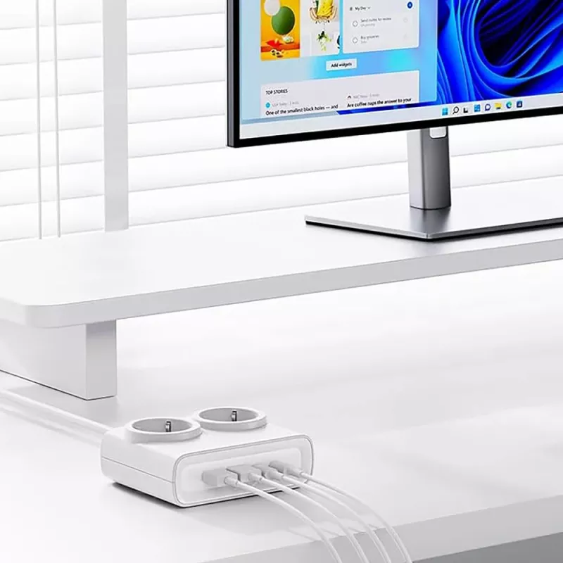 ORICO PDC25 ciabatta multipresa 25W 6-in-1 2x AC + 2x USB-A + 2x USB-C - bianco