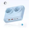 ORICO PDC25 25W ciabatta multipresa da tavolo 6-in-1 con 2 prese AC, 2 porte USB-A e 2 porte USB-C - blu