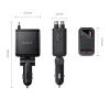 ORICO Twin Reach 45W caricabatterie da auto USB-A + USB-C con due cavi USB-C retrattili - nero