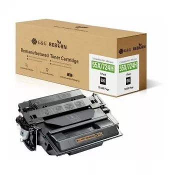 G&G Reborn cartuccia toner rigenerata compatibile con HP 55X / Canon 724H nero 12.500 pagine