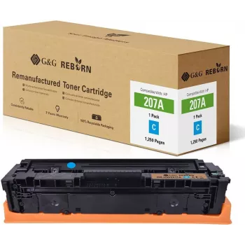 G&G GR-HW2211A Reborn Toner Ciano, sostituzione per HP 207A / W2211A
