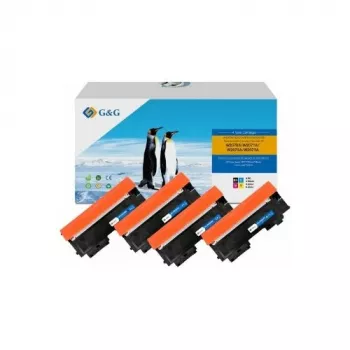 G&G toner confezione da 4 compatibile con HP 117A nero/ciano/magenta/giallo (21450)