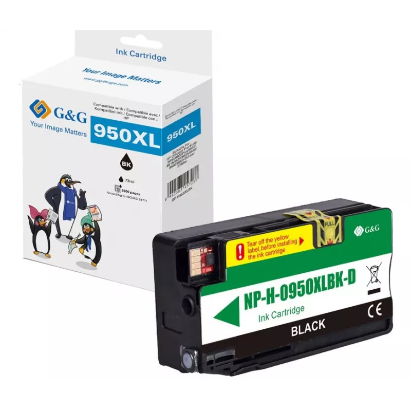 G&G Ninestar cartuccia d'inchiostro compatibile HP 950XL nero