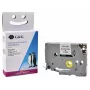 G&G nastro per etichette compatibile per Brother TZe-111 – trasparente con stampa nera, 6mm x 8m, PET laminato