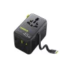 Baseus PicoGo AG11 45W adattatore da viaggio universale 6-in-1 con cavo USB-C retrattile - nero