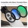 K&F Concept supporto con clip per smartphone per filtri e obiettivi da 58mm - nero