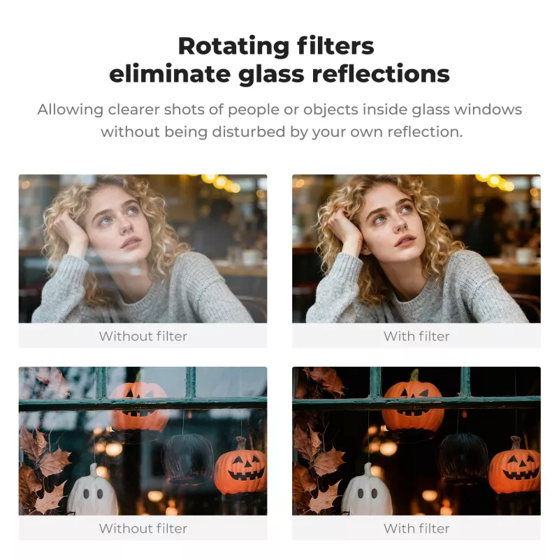 KF Filtro polarizzatore circolare CPL 58mm Clip-On per smartphone KF15.0024