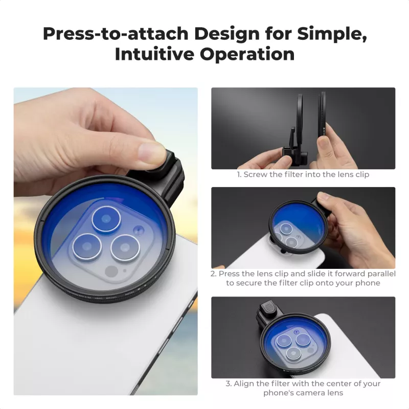K&F Concept Clip filtro per smartphone 67mm nero