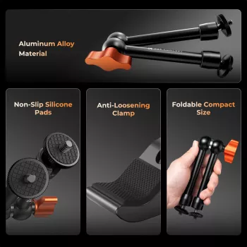 Magic Arm Super Clamp 1/4 3/8 morsetto 15-55mm supporto telefono Kf31.131s2