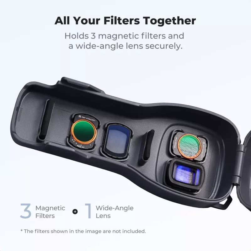 KF Custodia protettiva in PC rigido per DJI Osmo Pocket 3/4 con cinturino - nero