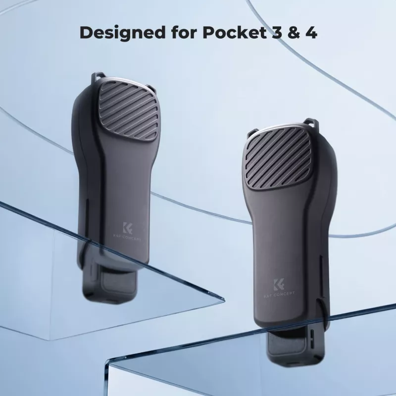 KF Custodia protettiva in PC rigido per DJI Osmo Pocket 3/4 con cinturino - nero