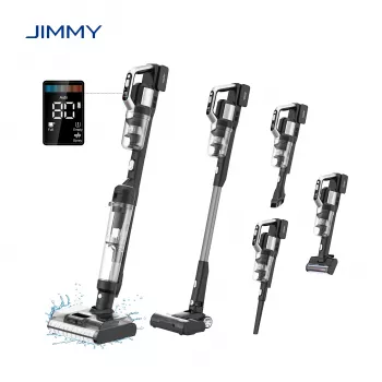 JIMMY PW11 Pro Max-B Aspirapolvere e lavapavimenti a batteria, 460 W, 21,6 V, autonomia 40-80 min, nero/argento