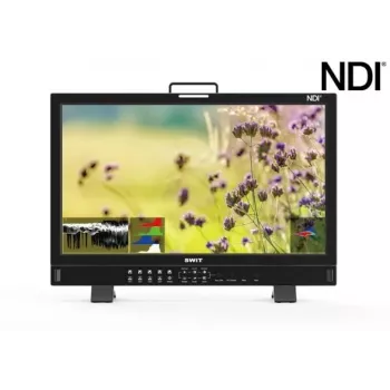 SWIT ELECTRONICS BM-245-NDI monitor video NDI 4K 23,8 pollici - display QLED Full HD con 3D LUT