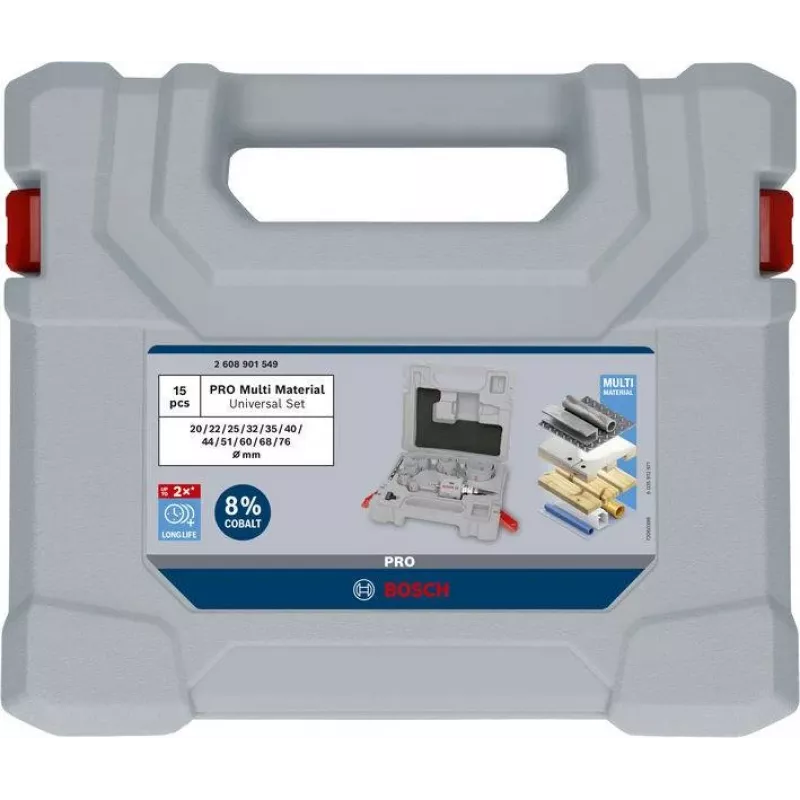 Bosch PRO Multi Material Q-Lock set seghe a tazza 15 pezzi 2608901549