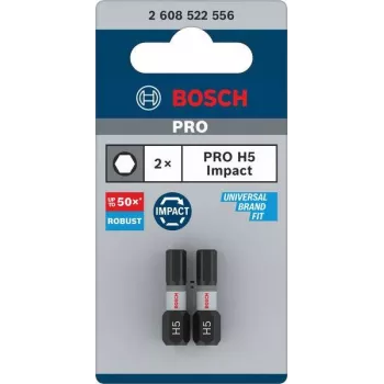 Bosch Professional Impact Control Hex Impact inserto H5 set da 2 pezzi (2608522556)