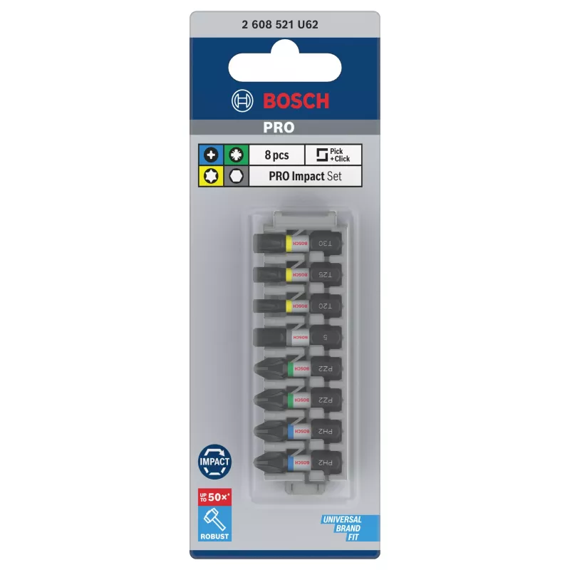 Bosch PRO Impact set inserti 8 pezzi (2608521U62)