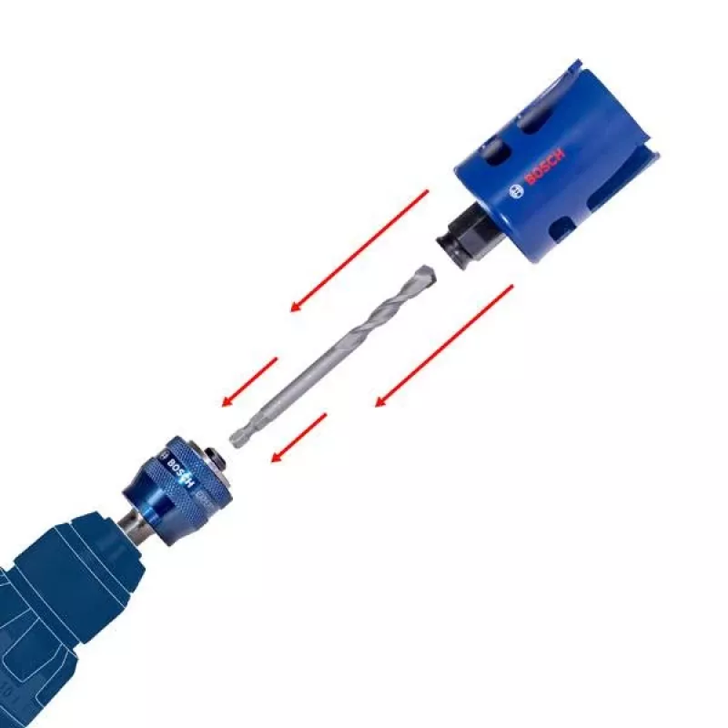 Bosch 2608902035 adattatore per seghe a tazza Power Change Plus gambo 11 mm esagonale 1 pezzo